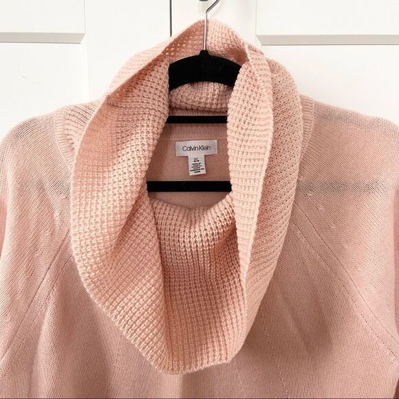 Calvin Klein Textured Knit Cowl Neck Pullover Sweater Size Large - Picture 4 of 7